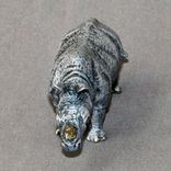 Bronze Rhinoceros "Rhinoceros Baby #2" Rhino Figurine Statue Sculpture Limited Edition Signed 2 small