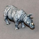 Bronze Rhinoceros "Rhinoceros Baby #2" Rhino Figurine Statue Sculpture Limited Edition Signed 3 small