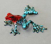 Real Frog Color Bronze Frog Sculpture Metal Art Figurine Statue Limited Edition Signed Numbered 4 small