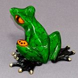 Incredible Bronze Frog Figurine Statue Sculpture Limited Edition Signed Numbered 1 small