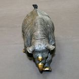 Bronze Rhinoceros "Black Rhinoceros" Rhino Figurine Statue Sculpture Art Limited Edition Signed 6 small