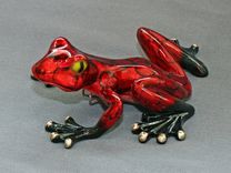 Wonderful Bronze Frog Figurine Statue Sculpture Amphibian Limited Edition Signed Numbered 3 small