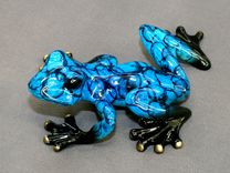 Wonderful Bronze Frog Figurine Statue Sculpture Amphibian Limited Edition Signed Numbered 5 small