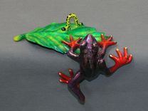 Gorgeous Bronze Frog Figurine Statue Sculpture Limited Edition Signed Numbered "Bon Appetit" 5 small