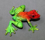Gorgeous Bronze Frog Figurine Statue Color Live Frogs Limited Edition Signed Numbered 2 small