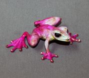 Gorgeous Bronze Frog Figurine Statue Color Live Frogs Limited Edition Signed Numbered 3 small