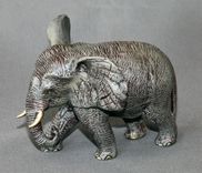 Detailed Bronze Elephant "Bull Elephant 2" Figurine Statue Sculpture Limited Edition Signed Numbered 3 small