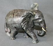 Detailed Bronze Elephant "Bull Elephant 2" Figurine Statue Sculpture Limited Edition Signed Numbered 4 small
