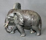 Detailed Bronze Elephant "Bull Elephant 2" Figurine Statue Sculpture Limited Edition Signed Numbered 6 small