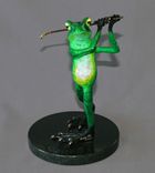Awesome Bronze Golfer Frog Figurine Statue Sculpture Golf Limited Edition Signed Numbered 4 small