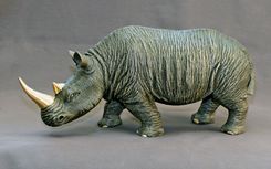 Bronze Rhinoceros "White Rhinoceros" Rhino Figurine Statue Sculpture Limited Edition Signed Numbered 1 small