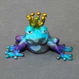 Bronze Frog "Frog Prince" Sculpture Figurine Metal Amphibian Limited Edition Signed Numbered 1 small