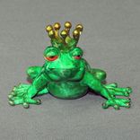 Bronze Frog "Frog Prince" Sculpture Figurine Metal Amphibian Limited Edition Signed Numbered 2 small