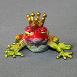 Bronze Frog "Frog Prince" Sculpture Figurine Metal Amphibian Limited Edition Signed Numbered 4 small