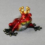 Bronze Frog "Frog Prince" Sculpture Figurine Metal Amphibian Limited Edition Signed Numbered 5 small