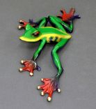Gorgeous Color "Slider" Bronze Frog Statue Figurine Amphibian Limited Edition Signed Numbered 3 small