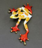 Gorgeous Color "Slider" Bronze Frog Statue Figurine Amphibian Limited Edition Signed Numbered 4 small