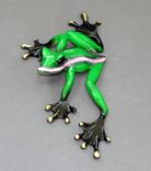 Gorgeous Color "Slider" Bronze Frog Statue Figurine Amphibian Limited Edition Signed Numbered 6 small