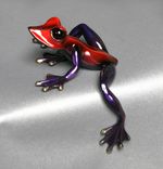 Beautiful Bronze Frog Figurine Statue Sculpture Limited Edition Signed Numbered 4 small