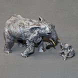 Bronze Elephant "Elephant Mother And Baby" Figurine Statue Sculpture Limited Edition Signed Numbered 1 small