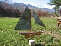 Copper Sailboat Weathervane 2 small