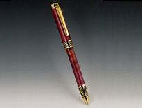 Sculpted Pens, Exotic Burl Wood Bodies 3 small