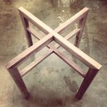 60" Round Walnut Table. 2 small