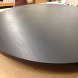 60" Round Walnut Table. 3 small