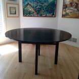 60" Round Walnut Table. 5 small