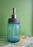 Blue Mason Ball Pint Jar Upcycled Soap Dispenser 2 small