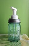 Upcycled Blue Ball Mason Quart Jar Foaming Soap Dispenser 1 small