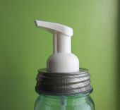 Upcycled Blue Ball Mason Quart Jar Foaming Soap Dispenser 4 small