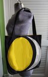 Upcycled Tote Bag Made From Vintage Napkins With A Moon Design 2 small