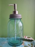 Blue Mason Ball Quart Jar Upcycled Soap Dispenser 1 small