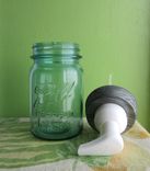 Upcycled Blue Ball Mason Pint Jar Foaming Soap Dispenser 2 small