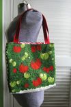 Upcycled Tote Bag Made From A Tomato Themed Kitchen Towel 1 small