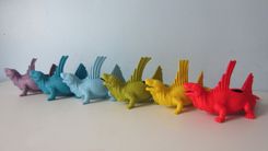 Upcycled Dinosaur Planter - Dimetrodon With Tillandsia Air Plant In Multiple Colors 5 small