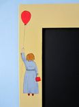 Upcycled Chalkboard Made From A Cabinet Door With Handpainted Girl 2 small