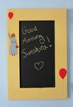 Upcycled Chalkboard Made From A Cabinet Door With Handpainted Girl 3 small