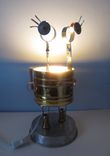 Lamp - Reboot Robot Lighting Made From A Brass Planter 5 small