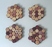 Upcycled Coasters - Set Of Four Made From Recycled Wine Corks 2 small