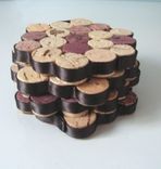 Upcycled Coasters - Set Of Four Made From Recycled Wine Corks 3 small