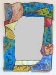 Contemporary Stained Glass Border Mirror 1 small