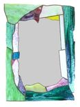Contemporary Stained Glass Border Mirror 2 small