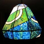Blue And Green Swirl Hanging Lamp 2 small