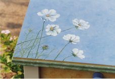 Floral Painted Wooden Table 6 small
