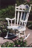 Vintage Rocking Chair Painted With Flowers And Critters 1 small