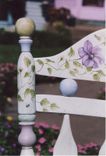 Vintage Rocking Chair Painted With Flowers And Critters 2 small