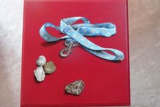 Trompe L'Oeil Dog Leash Painted On Side Table . 1 small