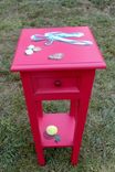 Trompe L'Oeil Dog Leash Painted On Side Table . 2 small